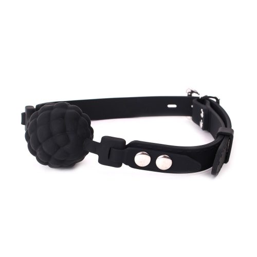 PineCone – prémium szilikon ball gag, fekete