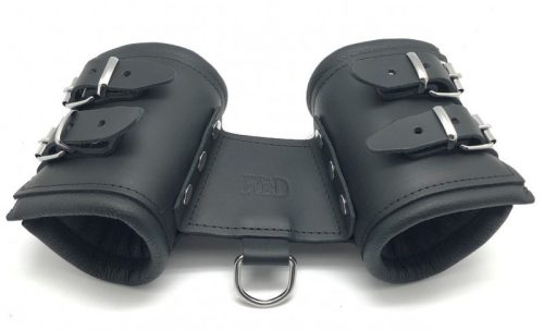 Prémium dupla bőr bilincs - érzéki kötözéshez