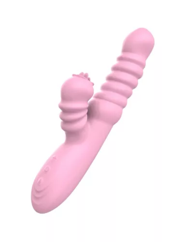 Vibrátor Rezgő, lökő, forgó mozgás, 20 mód, USB-töltés, melegíthető fekete