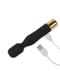 Av masszázs vibrációs 7 funkció USB töltés fekete
