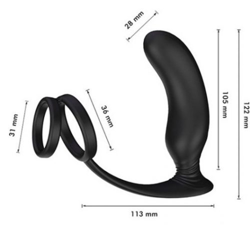 Lanco – vibráló plug és péniszgyűrű kombináció