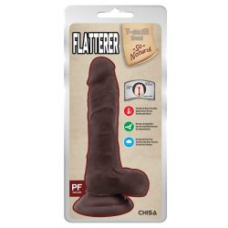 Realistic Dildo Flatterer – élethű dildó 14 cm barna