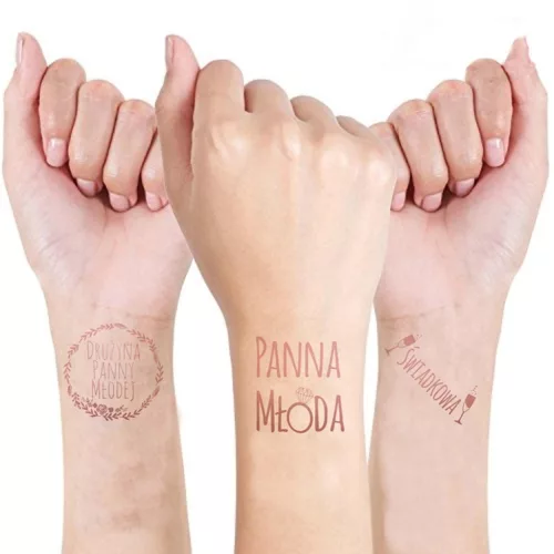 Tetoválás szett 12 darabos rose gold alkalmi dekorációhoz