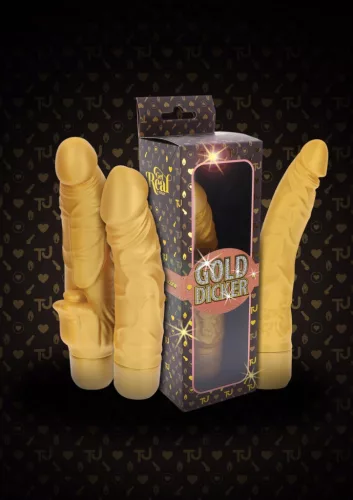 Toyjoy Vibrátor 7 rezgés üzemmód, vízálló 20 cm arany szilikon