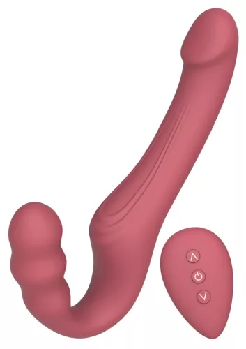 She.E.O Vibrátor pánt nélküli, 10 mód, távirányítós, USB töltés, szilikon 22 cm fekete