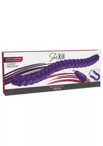 She.E.O Vibrátor Kettős rezgés, 10 mód, Távirányítós 35 cm fekete