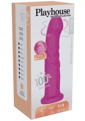 Playhouse Vibrátor Rezgő, forgó, 20 cm rózsaszín