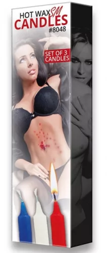 Prémium SM Hot Wax – 3 db intim gyertya 17,5 cm magas