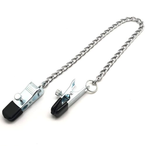 Fém mellbimbócsipesz lánccal – érzéki kiegészítő