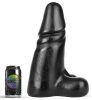 Dildo XXL DICH – fekete kristály vibrátor 27x12cm