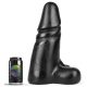Dildo XXL DICH – fekete kristály vibrátor 27x12cm