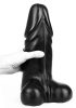 Dildo XXL DICH – fekete kristály vibrátor 27x12cm