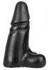 Dildo XXL DICH – fekete kristály vibrátor 27x12cm