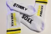 Stinky Soxx – fehér-sárga prémium zokni