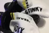 Stinky Soxx – fehér-sárga prémium zokni