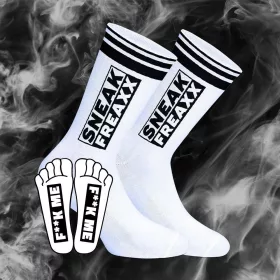 FUCK ME Socks - érzéki fehér-fekete zoknik