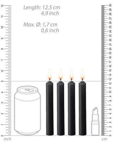 SM Wax Black – 4 darabos mini gyertya szett
