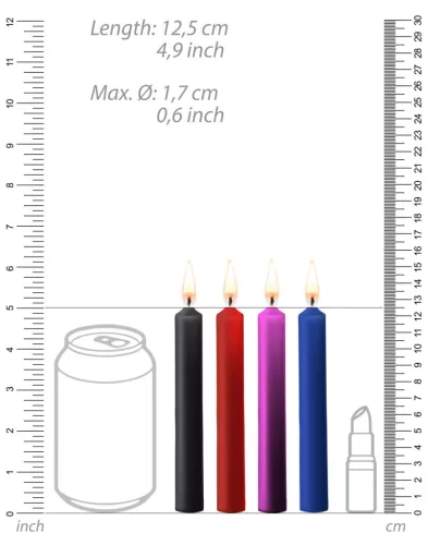 SM Wax – 4 darabos színes mini gyertya készlet