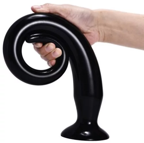 Dildo Tail Flex L – rugalmas fekete dildó 48 cm hosszú