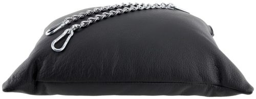 Fekete bőr párna láncokkal 23 x 32 cm, prémium kényelem