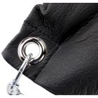 Fekete bőr párna láncokkal 23 x 32 cm, prémium kényelem