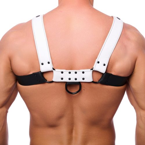 Snap Bőr Hám – Fekete-Fehér Prémium Kiegészítő