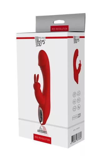 Red Revolution Vibrátor G-pont stimuláló, két motoros, töltő 21 cm fekete