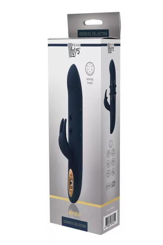 Goddess Collection Vibrátor kettős motor, mozgó korongok 23 cm fekete