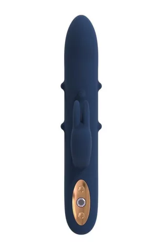 Goddess Collection Vibrátor kettős motor, mozgó korongok 23 cm fekete