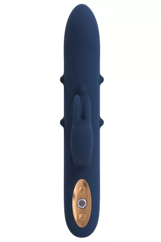 Goddess Collection Vibrátor kettős motor, mozgó korongok 23 cm fekete