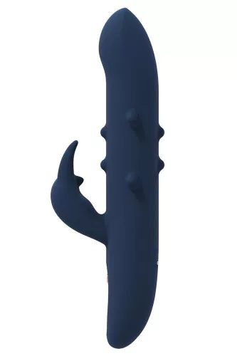 Goddess Collection Vibrátor kettős motor, mozgó korongok 23 cm fekete