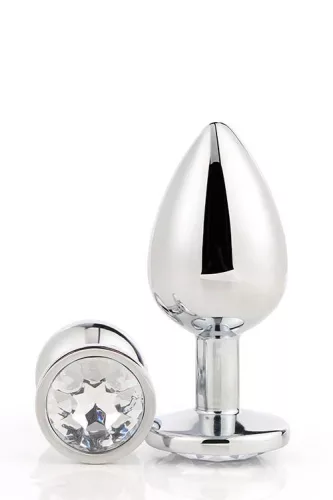 Gleaming Love Anál plug csillogó köves nagy ezüst