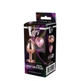   Gleaming Love Anál plug Kővel díszített, kényelmes alumínium közepes aranyrózsa