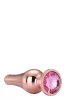 Gleaming Love Anál plug Alu anyag, ékszeres, 9 cm rózsaarany