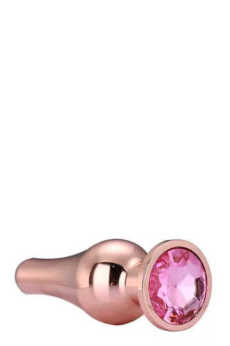 Gleaming Love Anál plug Alu anyag, ékszeres, 9 cm rózsaarany