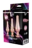 Gleaming Love Anál plug szett fényes kövekkel 9-12,7 cm aranyrózsa