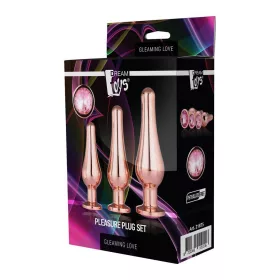   Gleaming Love Anál plug szett fényes kövekkel 9-12,7 cm aranyrózsa