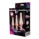 Gleaming Love Anál plug szett fényes kövekkel 9-12,7 cm aranyrózsa
