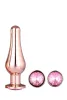 Gleaming Love Anál plug szett fényes kövekkel 9-12,7 cm aranyrózsa