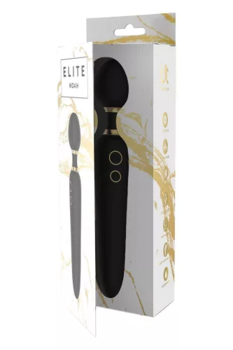 Elite Dual Wand Vibrátor Kettős motor, 3 sebesség, 7 ütem 23 cm fekete