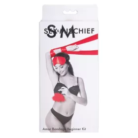   Sportsheets BDSM szett Kezdőknek Szatén bilincsek, Szatén szemtakaró, Mellbimbócsipesz fekete