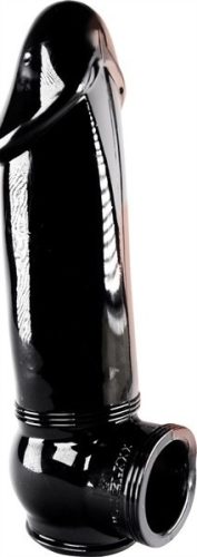 Zizi Megamen Bite – fekete péniszvédő hüvely 19 x 5 cm