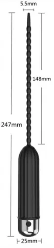 Vibráló húgycsőstift - 15 cm hosszú, 5 mm átmérőjű