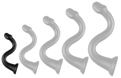 Dildo Whale S – elegáns fekete dildó 38 cm hosszúságban