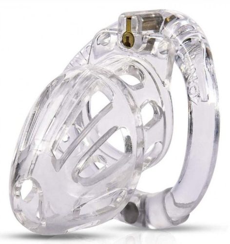 Beam Chastity Cage – átlátszó intim zár 6 x 3 cm