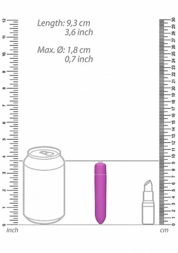 Vibrátor Egyszerű, erős 9,3 cm lila