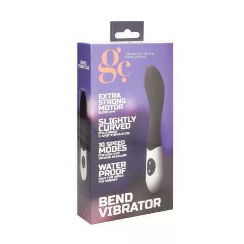 Bend Vibrátor G-pont stimuláló 10 mód 19 cm fekete rózsaszín lila