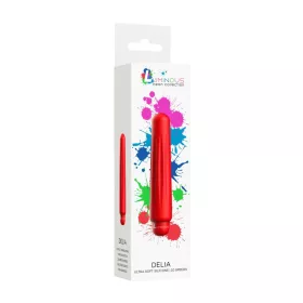 Delia vibrátor 10 fokozat, vízcseppálló 11,7 cm piros