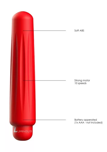Delia vibrátor 10 fokozat, vízcseppálló 11,7 cm piros