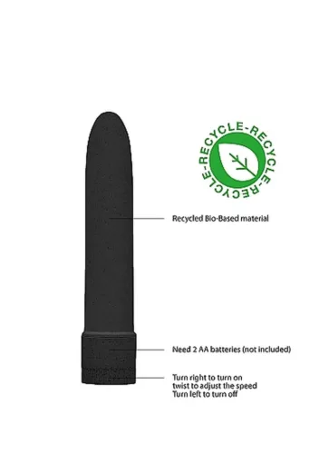 Natural Pleasure Vibrátor többsebességes 14 cm fekete biodegradábilis